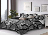Black Damask Boho Serenity Bedspread Coverlet 3 Piece Set V745-AC081714Q13U