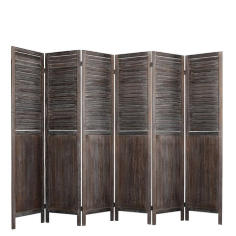 Levede 6 Panel Partition Room Divider Brown UM3007-170X240-BR