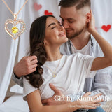 18K Rose Gold Necklaces for Women, 929 Sterling Silver Gifts for Mothers Day, Jewelry for Wife Mom V1164-325774