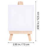 Stable Wooden Easel Set with Multi-Color Canvas for DIY, Triangle Stand, 18Sets V1192-AZ-W-32379