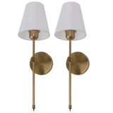 Wall Sconces Sets of 2 Hardwired Bathroom Vanity Light Fixture with Whiteshade E26 E27 Wall V1294-YM0703-3119230086211