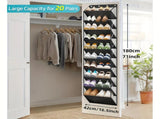 10-Tier Over-the-Door Foldable Shoe Organizer V1142-LP601099717158487