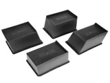 4Pcs Stackable Bed Risers ABS Anti Slip Furniture Risers for Bed Desk Sofa Table Black 6 Inch V1294-YM0706-3114230085312