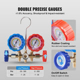 VEVOR AC Gauge Set - 3 Way AC Manifold Gauge Set for R134A R22 R12 R502 Refrigerant, Freon Gauges V952-STLLMBZZLJ4EHROEOV0