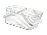 Bath Organizer Basket Stylish Clear Stripe Large Capacity Shower Storage Organizer with Handle for V1294-YM0703-3117230123811
