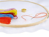 Embroidery Hoop Set Bamboo Circle Cross Hoop Ring 4 inch to 10 inch for Embroidery and Cross V1192-AZ-W-17597