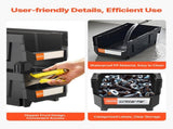 Plastic Stackable Bins, 37.7 x 21.5 x 18 cm , Plastic Containers for Organizing & V952-DDWLX12GZ14L7T773001V0