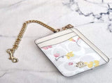 2 Pack Women's Mini Zip Card Holder & Coin Purse with Keychain - Signature Brown with Pink Trim & V888-ELOSUNG41462