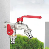 Frost-proof water tap- Outdoor tap with double outlets, leak-resistant use, frost protection, V1189-LC-LY-00051
