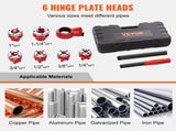 Ratchet Pipe Threader Kit, 1/4" NPT - 1-1/4" NPT Manual Ratcheting Pipe Threader, Portable Pipe V952-SDGLWQJG614381V21V0