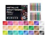 Metallic Paint Markers,Acrylic Paint Pens for Rock Painting,Ceramic,Wood,Canvas,Glass,Card V1192-AZ-W-20888