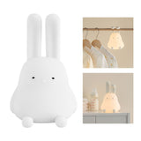 Bunny Night Light Warm Light Timed Dimmable Folding Hanging Ear Night Lamp Cute Silicone Phone V1294-YM0901-3119240064011