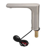 Touchless Electronic Faucet Battery Powered Vertical Bathroom Sink Faucet G1/2 Male Thread Silver V1294-YM0901-3111240259111