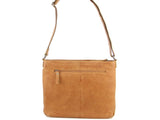 Milleni Womens Italian Leather Bag Soft Nappa Leather Cross-Body Travel - Caramel V563-NL2439-CARAMEL
