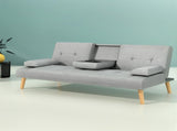 Artiss Sofa Bed 188CM Grey Faux Linen SBED-R1C-LINEN-BK