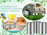 24 Pcs Stainless Steel Parrot Food Bowls Bulk 10 oz Bird Feeding Dish Cups for Cages Bird Bowls with V1259-DP01-F-134