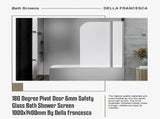 180 Degree Pivot Door 6mm Safety Glass Bath Shower Screen 1000x1400mm By Della Francesca V63-829011