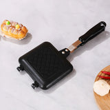 Double-Sided Panini Maker Sandwich Maker, Non-Stick Waffle Griddle, Portable Baking Tray Aluminum V1369-AZ3-W-08660