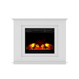 Devanti Electric Fireplace Fire Heater 2000W White EFL-B-2000-FRAME-WH
