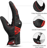 Breathable Mesh Motorcycle Gloves Touchscreen with TPR Palm Pad Hard Knuckle-Red-Medium V1164-325743