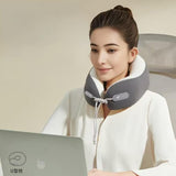 Cooling Memory Foam Neck for Travel-U-Shaped Ergonomic Travel for Adults,Flight Neck V1107-NECK PILLOW3-BLACK
