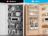 CARLA HOME 6-Tier Over the Door Organizer Heavy-Duty Metal Pantry Rack with Hanging Baskets for Home V178-36341