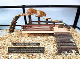 Hamster Climbing Toys Wooden Playing Activity Set, Activity Playground Climb s for V1366-AZ2-W-09980