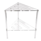 Acrylic Corner Shower Caddy 2 Tier Floor Standing Hollowed Corner Shelf Organizer for Bathroom V1294-YM0901-3112250005311