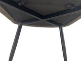 6x Dining Chair Brown Faux Leather Upholstered Seat Powder Coated Iron Legs V43-DC-BLLY