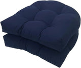 Outdoor Chair Seat Cushions 2 Pack, Waterproof Thickened Tufted U Shaped Chair Cushions for V1189-LC-RY-00004
