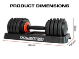 Powertrain GEN2 Pro Adjustable Dumbbell Weights - 25kg DMB-TD1-AD3