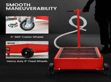 T-Rex 76L Low Level Mobile Truck Waste Oil Fluid Drainer Pan, Hand Pump, for Workshop V219-VHWWODTR8PNA