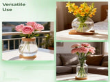 6PCS Plants Propagation Stations, Desktop Glass Propagation Vases with Wood Lid and Stand, V1192-AZ-W-18296