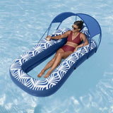 Bestway Inflatable Floating Float Lounger with Sunshade Canopy 1.98Mx1.12M Blue BW-FLOAT-43732