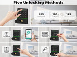 Smart Lock Keyless Entry Door Lock TY APP Fingerprint Password Card Mechanical Key 5 Unlocking V1294-YM0901-HS7095