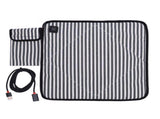 Portable Heated Seat Cushion Canvas USB Adjustable Heating Stadium Seat Pad for Outdoor Camping V1294-YM0901-3111240332213
