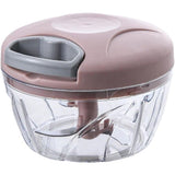 500ML Manual Food Chopper Vegetable Chopper,Portable Hand Pull String Garlic Mincer Onion Cutter V1370-AZ4-25411