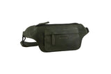 Pierre Cardin Mens Bum Bag Waist Pack Leather Travel Money Phone - Dark Green V563-PC3718-DK-GRN
