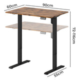 Levede Electric Standing Desk Height Adjustable 90cm DH1065-90-BR-AU