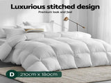 Giselle Bedding 700GSM Duck Down Feather Quilt Duvet Doona Winter Blanket Double QUILT-DFD-700-D1