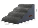 Pawz 4 Steps Pet Stairs Dog Ramp High Density Foam Grey PT1268-4-GY