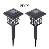 Tomshine 0.2 W 2 Pack Solar Powered LED Garden Yard Bollard Pillar Light Lawn Lamp 2-IN-1 Outdoor V1294-YM0901-L1641