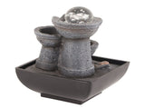 LED Illuminated Tabletop Waterfall Flowing Water Fountains with Ball for Home Office Feng Shui V1294-YM0901-3111200179311