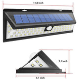 Solar Wall Light 118 LED PIR Motion Sensor IP65 Waterproof Outdoor Garden Light 1000 Lumens V1237-ZY-528-172