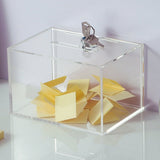 Clear Donation Box with Lock Acrylic Transparent Suggestion Box for Fundraising and Voting Use V1366-AZ2-W-14238