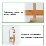 3-Tier Brown Bamboo Plant Stand Bonsai Holder V767-ZJJ443-BW-V1