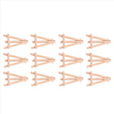48 Pack 5 Inch Mini Wood Display Easel Natural Wooden Tripod Holder Stand for Displaying Small V1370-AZ4-10268