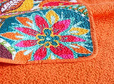 100% Cotton Coral Rainbow Paisley Coverlet Bedspread Set V745-MMPAC060965Q13U