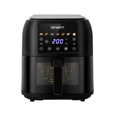 Devanti Air Fryer 8L LCD Fryers AF-K-G-8008-BK