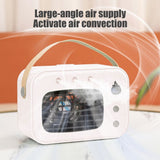 Quiet Portable Water-Cooled Fan 8.66x3.74x6.3In, 3Speed Wind, Desktop Air Cooler for Home Dorm Desk V1369-AZ3-W-10439